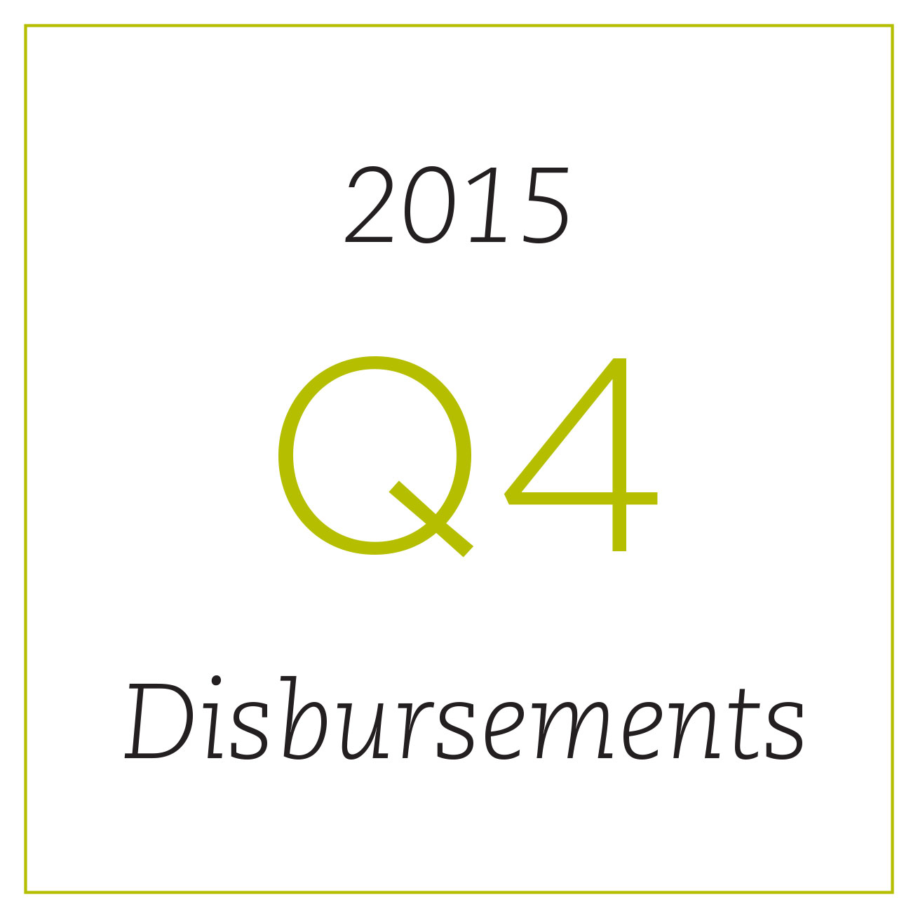 Q4 Disbursements